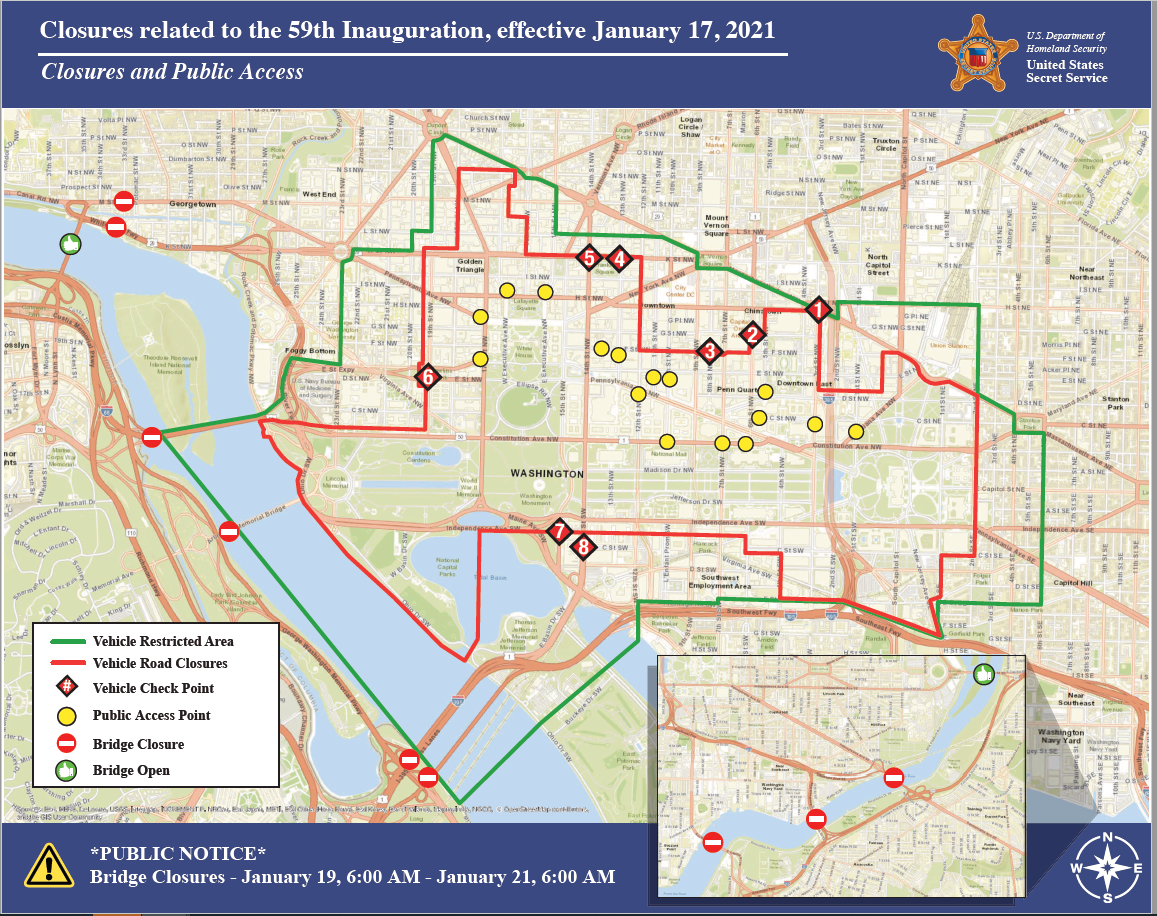 2021 Inaugural Road Closures Campus Advisories The Washington University